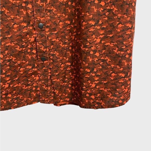 5.11 Tactical Micro Camo Shirt Men's Size L Orange Short Sleeve Snap Button - Picture 10 of 16